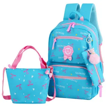 

New Flowers Printing Children School Bag For Girls Teenagers 3pcs/Set Large Backpacks Kids Schoolbags Backpack Mochila Infantil