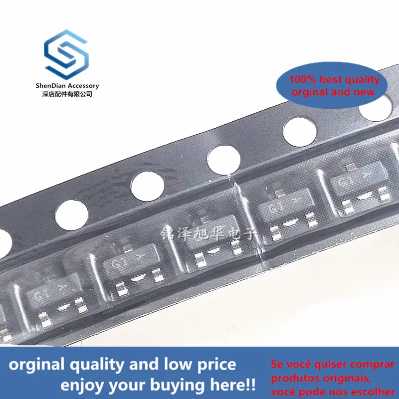 

1000 шт., 100% оригинальный новый MMBT5551 2N5551 Шелковый экран G1 180 а/в SOT-23 транзистор NPN SMD