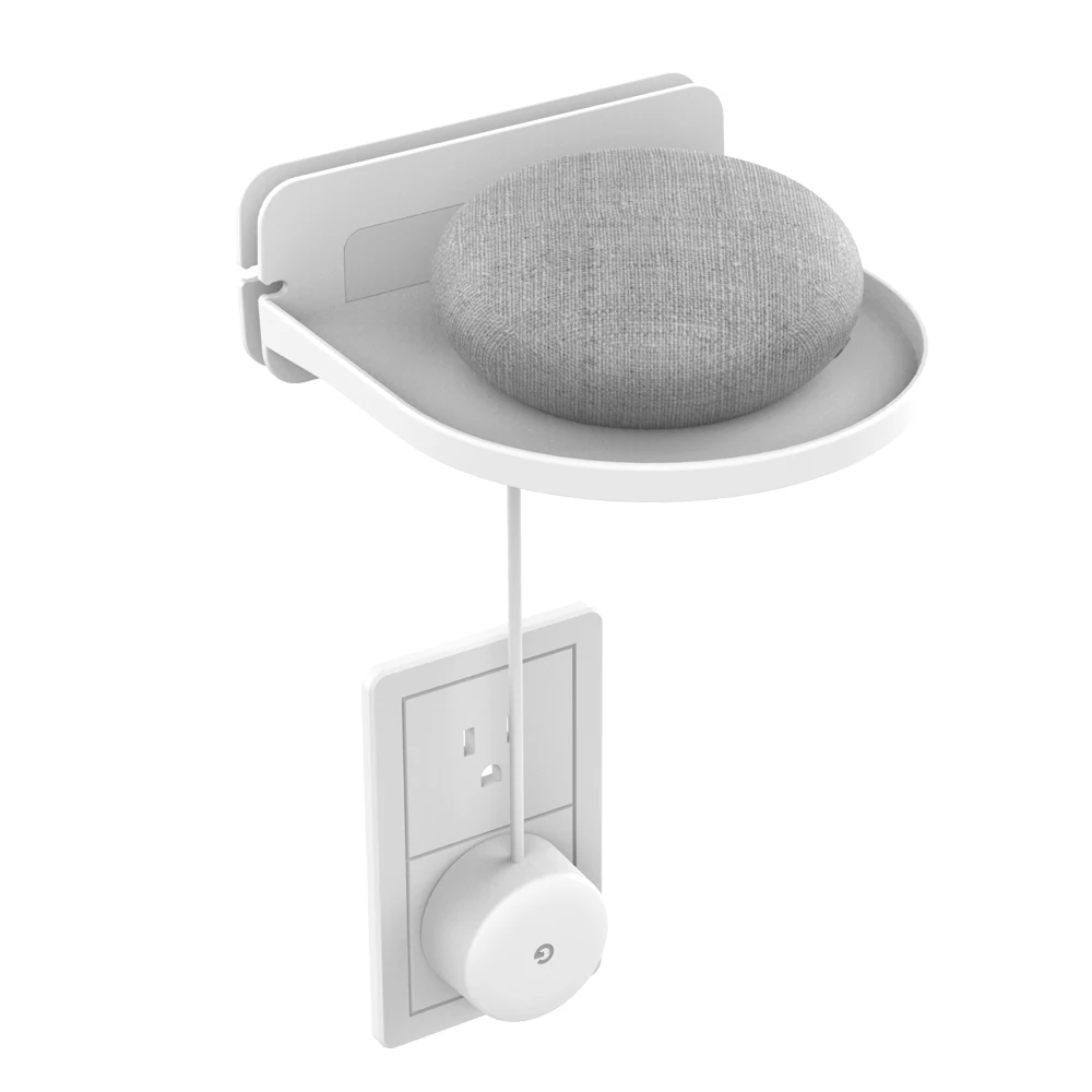 

Small Wall Shelf, Wall Mount Shelves for Google WiFi, Smart Home Speakers & Cellphones, Clever Charging Shelf with Cord Arrangem
