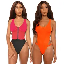 Сексуальный прозрачный сетчатый сдельный купальник с высокой талией и боковыми ремешками, женский купальник, Одноцветный Монокини, бразильский