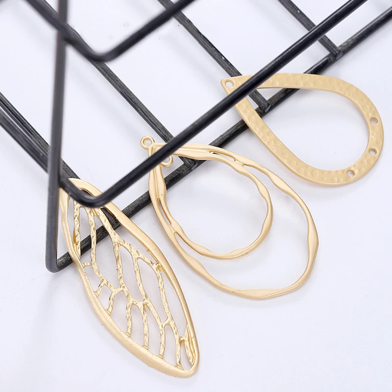 

Handmade Earrings DIY Material Box Alloy Maintains Color Electroplated KC Jinya Gold Earrings Self Accessories for Women