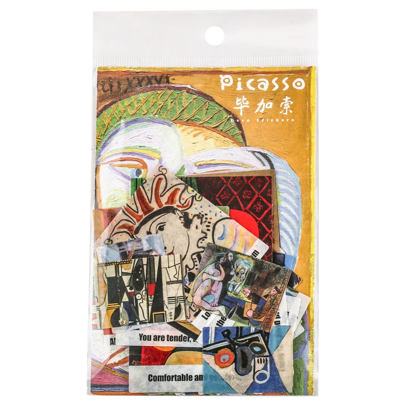 40 шт./компл. известная картина наклейки Ван Гог, с рисунком в виде картины маслом наклейка world шедевр для скрапбукинга "сделай сам" стикеры kawaii