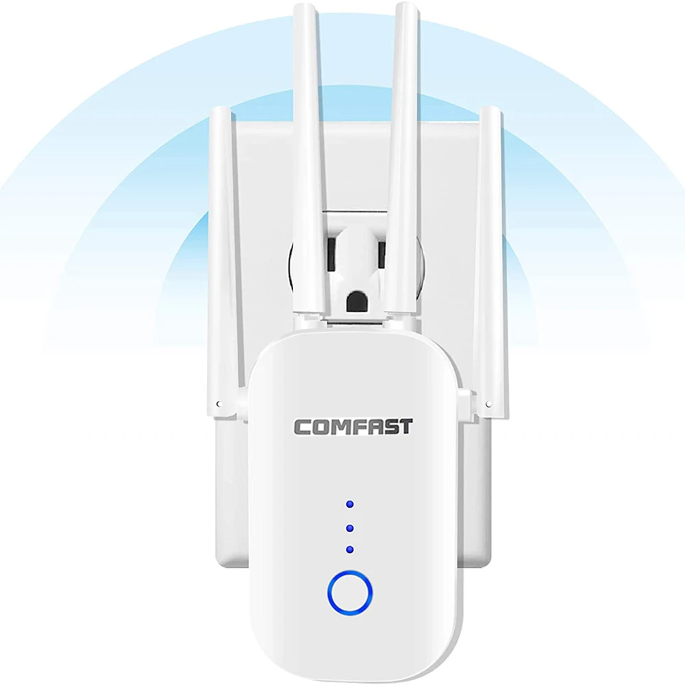 Extensor de señal WiFi de 1200Mbps para cobertura del hogar, amplificador de Internet de banda Dual de hasta 3000 pies cuadrados y 25 dispositivos de 2,4 y 5GHz|Rúteres inalámbricos| -