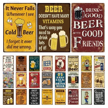 

Cold Beer Vintage Drinks Metal Sign Keep Calm Man Cave Vintage Decor Bar Decoration Tintin Metal Wall Art Retro Plaque Decor