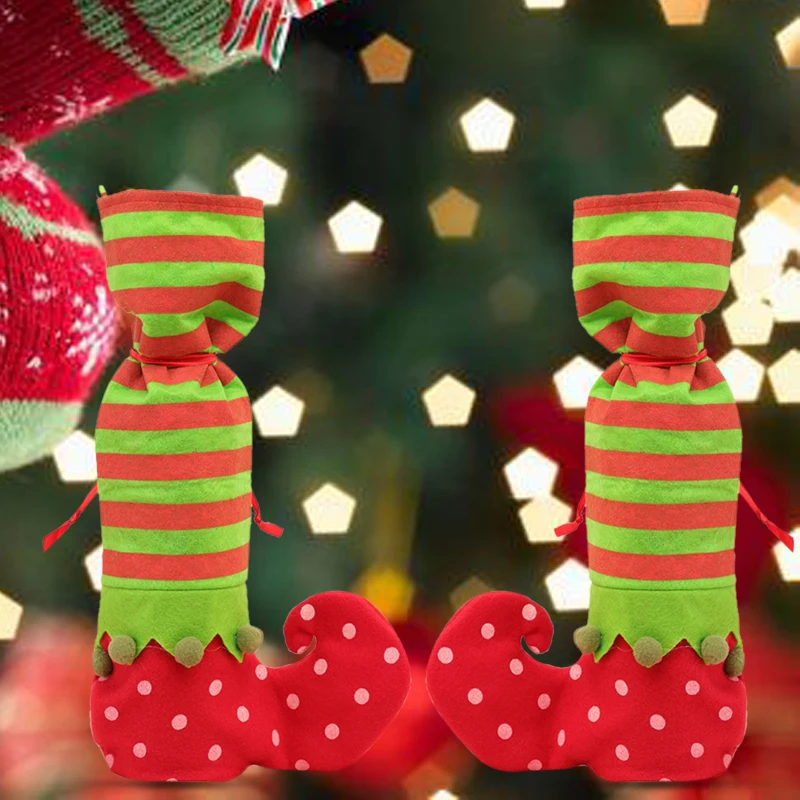 Christamas Stocking Socks Christmas Decor Package Party Supplies Home Decoration Atmosphere Santa Claus Elf Shoe