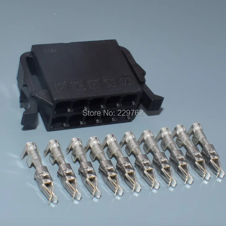 Shhworld Sea 2 комплекта для VW 10pin Авто Пластиковый корпус штекер кабеля жгута проводов разъем Черный цвет 191972725 191 972 725