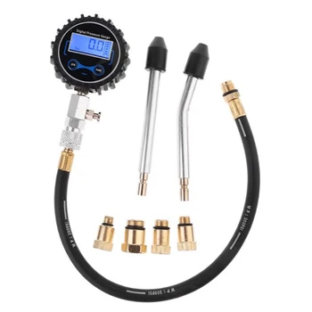 

Gauge Pressure Tester Test Kit Metal 9pcs Set Accessory Injector Diesel