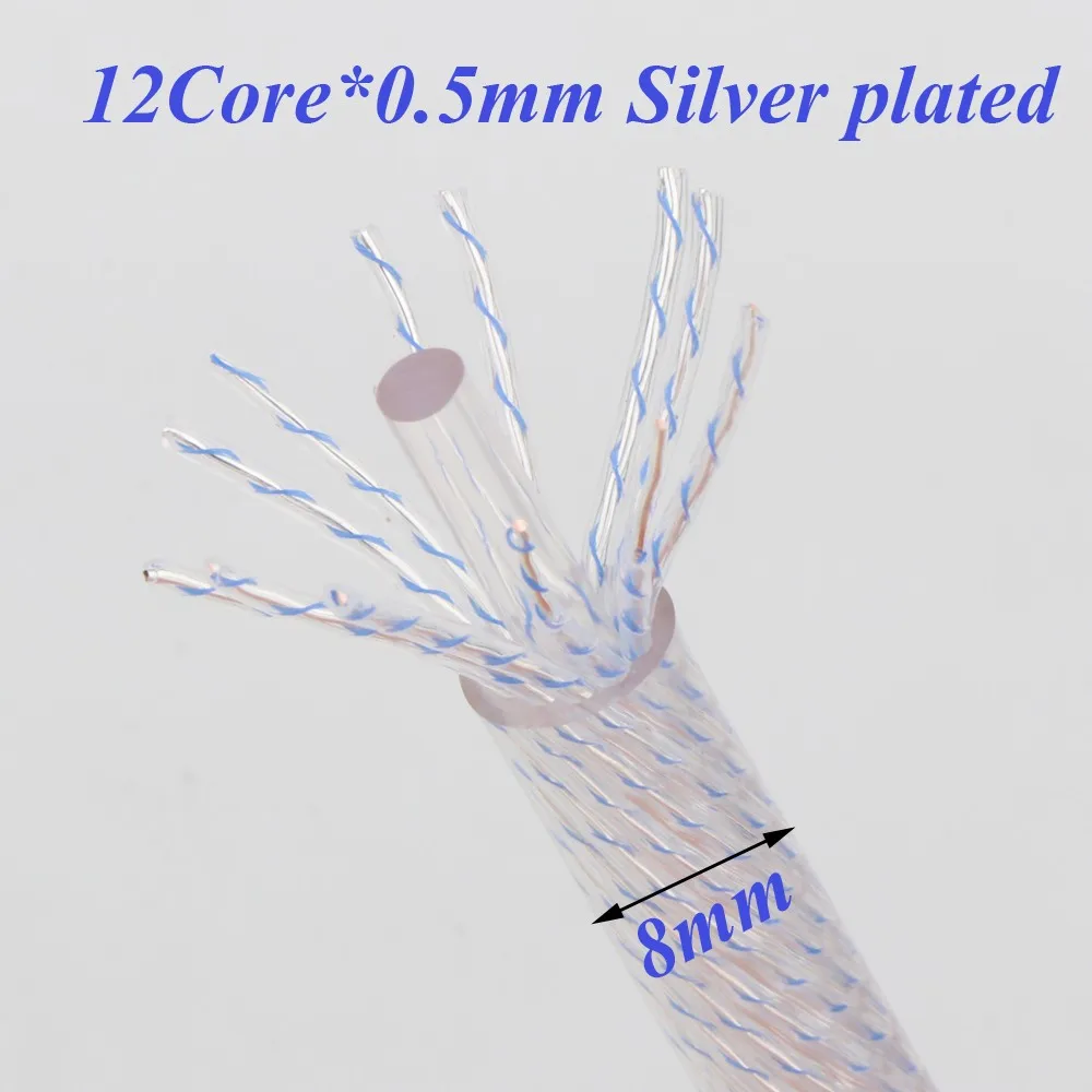 HI End OCC Silver plated Audiophile DIYER Bulk Wire DIY Audio Interconnect Cable analog cable