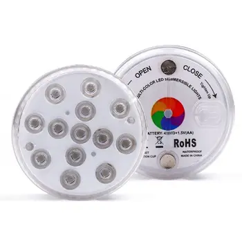 

Waterproof 13 LED Underwater Tea Lights with Suction Cup and Remote Pond Lamp