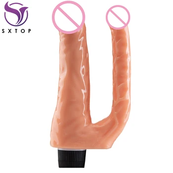 Vibrating Double Dildos Realistic Classic Vibration Penis Dick Dildo For Women Double Penetration Anus18 Masturbator 2