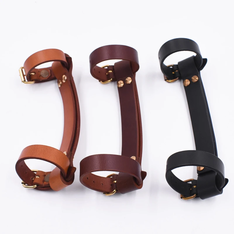 TWTOPSE Cycling Bike Bicycle Carry Handle Tape Strap Belt For Brompton Folding Bike Bicycle Handlebar Tape Belt Vintage Leather