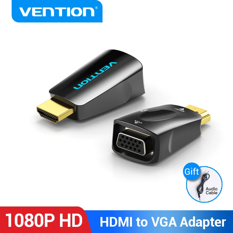 1080P HDMI Male to VGA Female Adapter Video Converter with HD Audio Output PC 