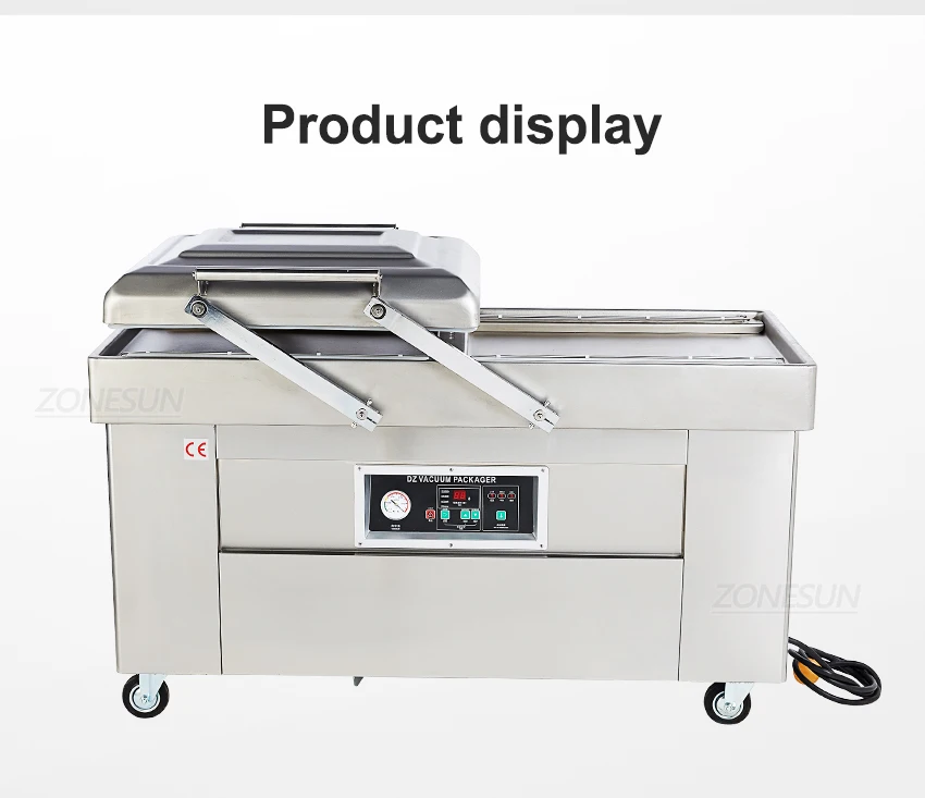 ZONESUN Automatic Double Chamber Vacuum Sealing Machine With Date Coder