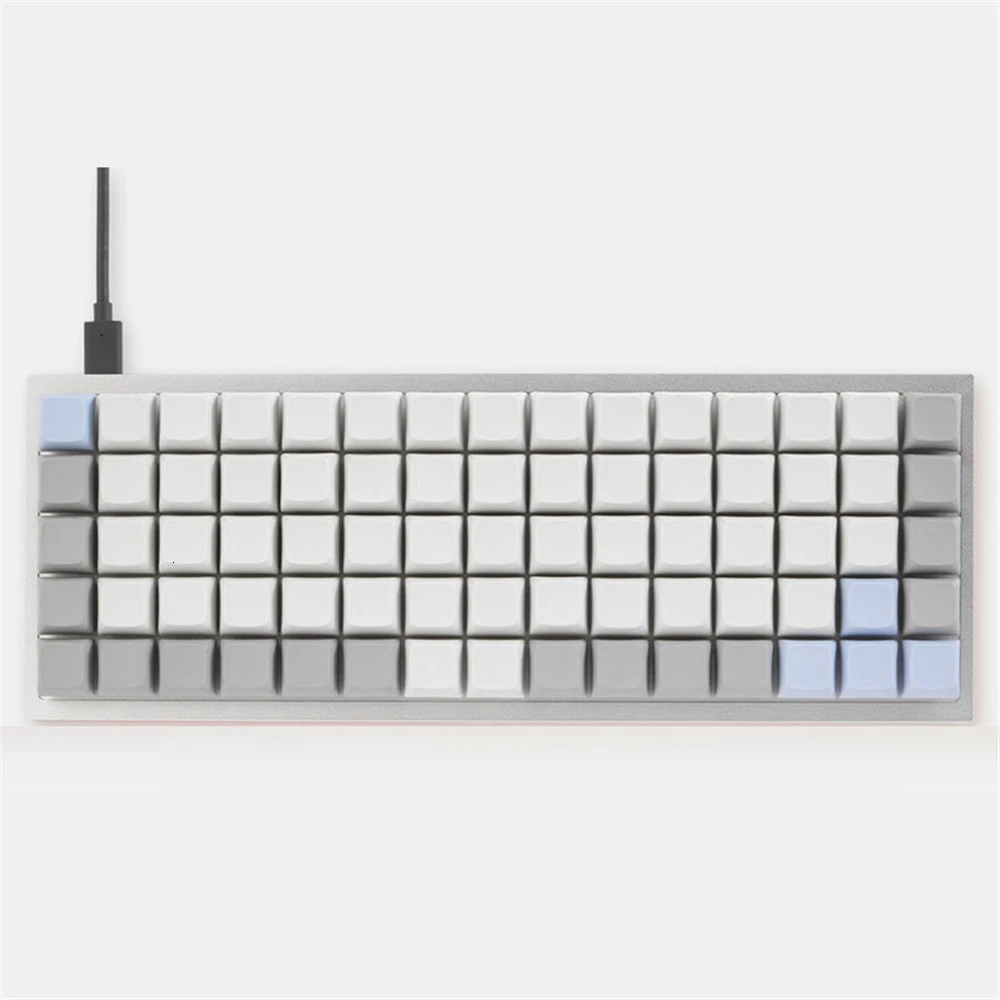 ID75 Горячая замена Pcb Rgb клавиатура комплект QMK75keys Tpye c для claver Gamer Серебристый Серый