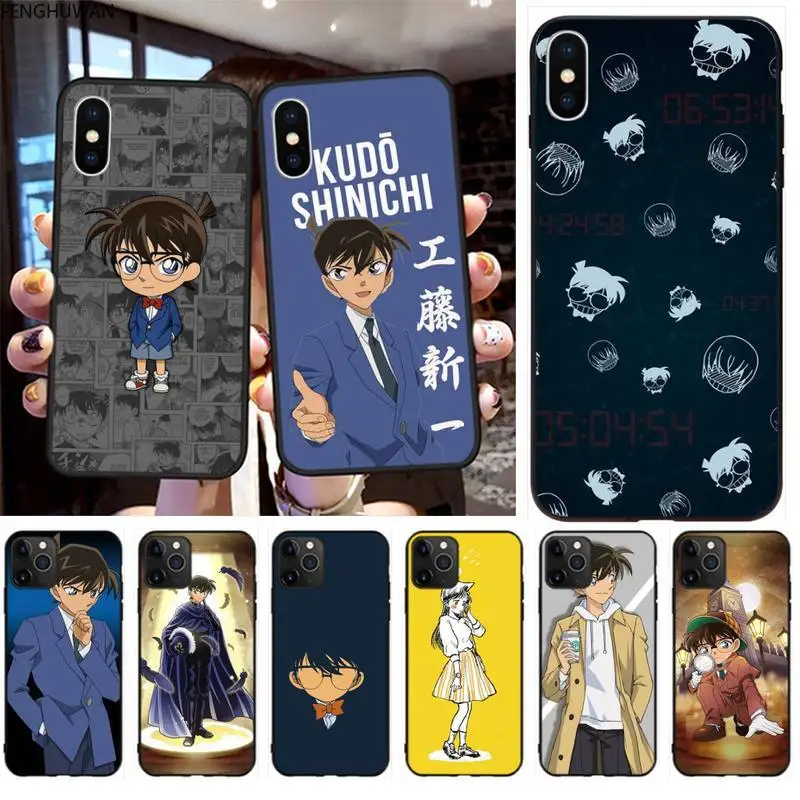 Detective Conan Coque Shell Phone Case for iPhone 11 pro XS MAX 8 7 6 6S Plus X 5S SE 2020 XR case | Мобильные телефоны и
