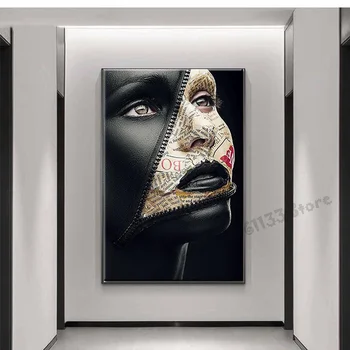 

Wall art Newspaper Cover Face diamond painting cross stitch Creative Posters Sexy Model Canvas Painting mosaic modern art GG1530