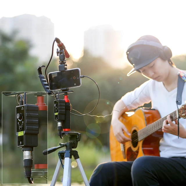 Saramonic – SmartRig XLR Microphone préamplificateur adaptateur Audio, mélangeur préampli et Interface guitare pour appareil photo DSLR iPhone Android -2