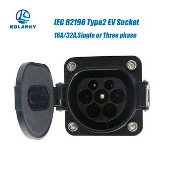 

EU Inlet 32A Socket EV Side 62196-2 European Standard EV Charging Type 2 Connector For EV Charging Three Phase