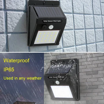 

COB Led Solar Light Outdoors Waterproof Solar Garden Light Solar Lamp PIR Motion Sensor Light Wall Light Yard Path 20/25/30LED