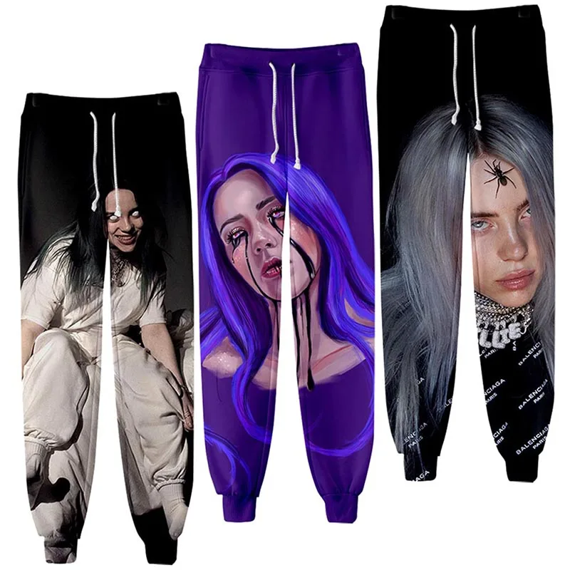 Billie Eilish, обернутые штаны, принт, горячая распродажа, весенние женские/мужские сексуальные спортивные штаны, Jogger Kpops брюки, большие размеры