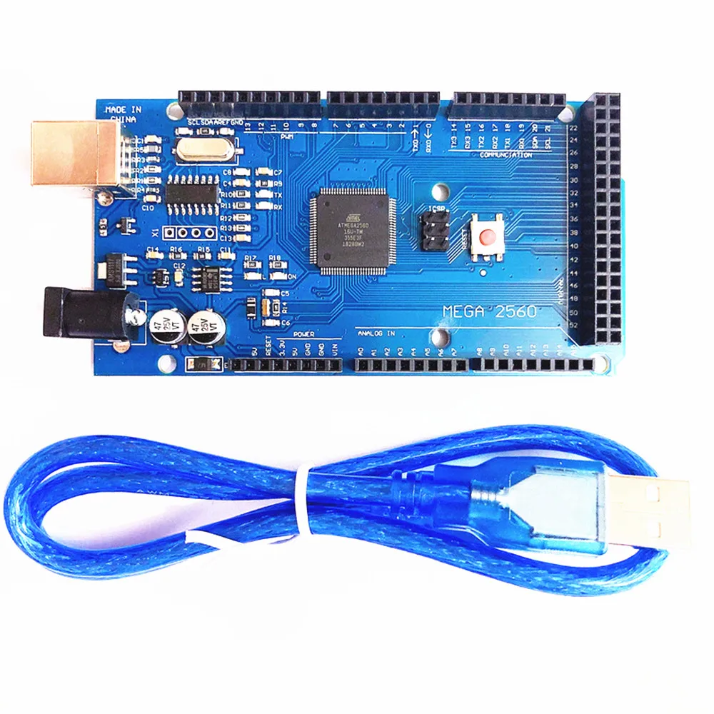 Комплект Reprap Ramps 1,6 с Mega 2560 r3+ Heatbed MK2B+ 2004 ЖК-контроллер+ DRV8825+ механический переключатель+ кабели для 3D-принтера