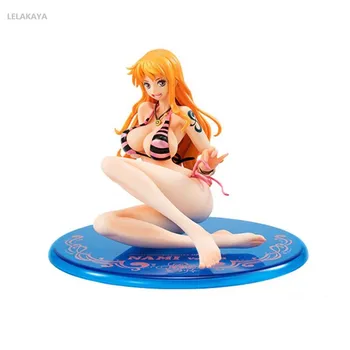 

12cm Anime One Piece Nami Swimsuit BB Ver Action Figure PVC Model Collection Sexy Girl Sitting Kids Decoration Toys T2 Art girl