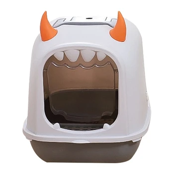 

Large Cat Litter Box Fully Enclosed Cats Toilet Flip Type Odor Proof and Splash Proof Cats Litter Basin