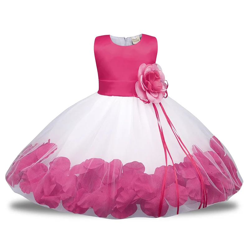 Г. Новые торжественные платья и платья для малышей от 0 до 6 лет розовое, фиолетовое, голубое и белое платье для маленьких девочек - Цвет: 01