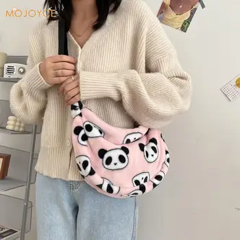 

Winter New Fashion Shoulder Bag Soft Warm Fur Bag Crossbody Bag Female Plush Messenger Bag Animal Handbag Women 2020