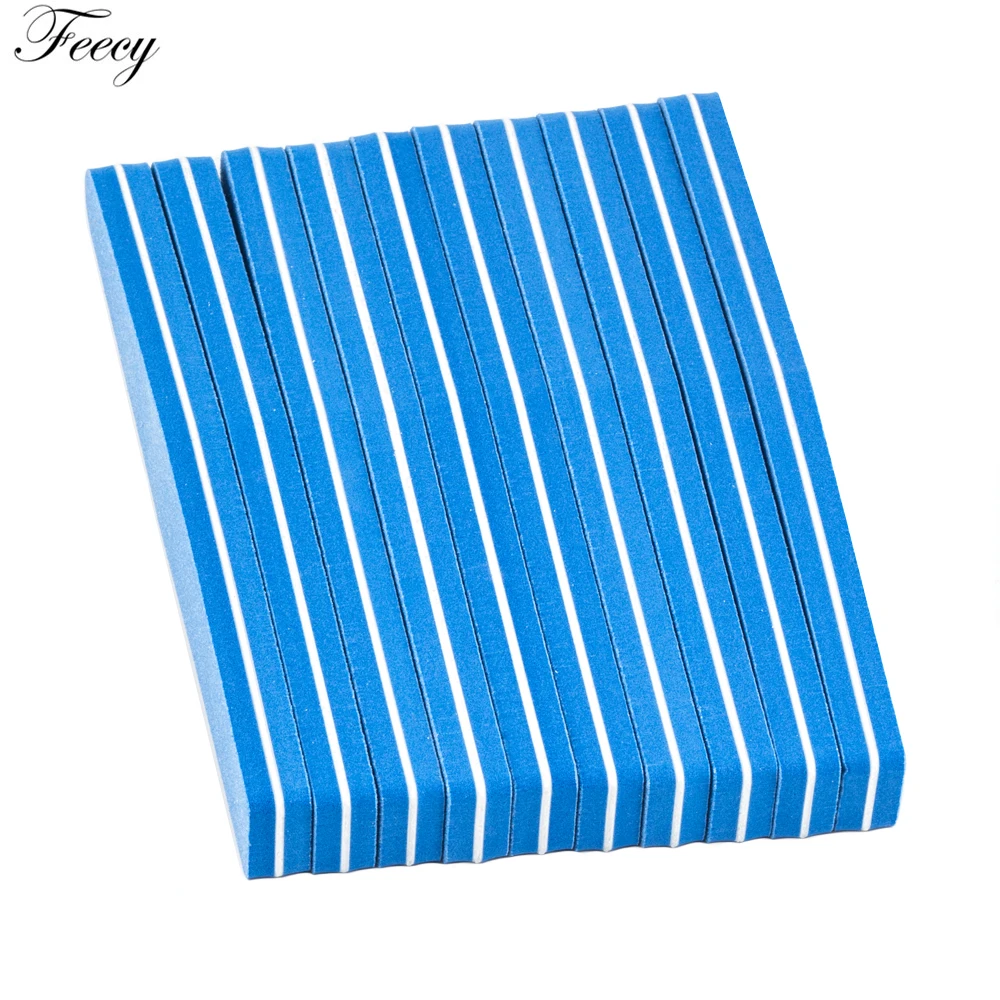NF1001 10pcs Blue 10 шт./лот пилка для ногтей буферная 100/180 зернистость двухсторонний набор пилок для ногтей моющийся педикюр Маникюрный Инструмент гель для полировки ногтей - Цвет: NF1001 10pcs Blue