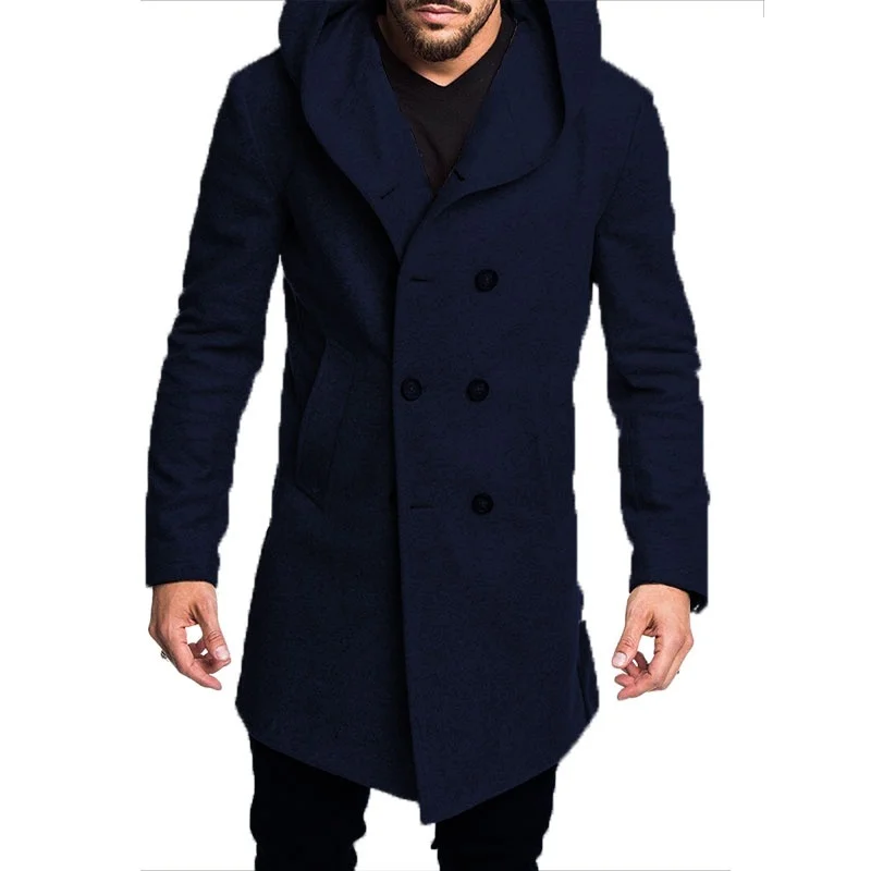 Zogaa Men Hooded Sweatshirts New Hip Hop Irregular Hem Cardigan Hoodies Jacket Black Streetwear Long Sleeves Cloak Outwear - Цвет: Тёмно-синий