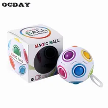 1 шт., волшебный Радужный шар, сферический магический куб, скоростной шар-головоломка, детские развивающие игрушки для детей, магический шар для снятия стресса
