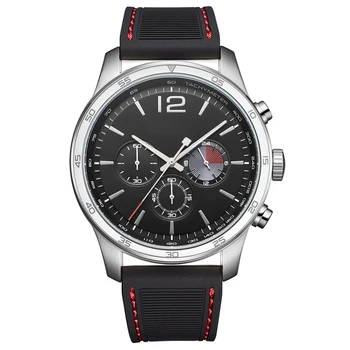 

AAA Luxury Brand Men's Watch Black Dial Chronograph Quartz Watch Men Boss Style Мужские часы