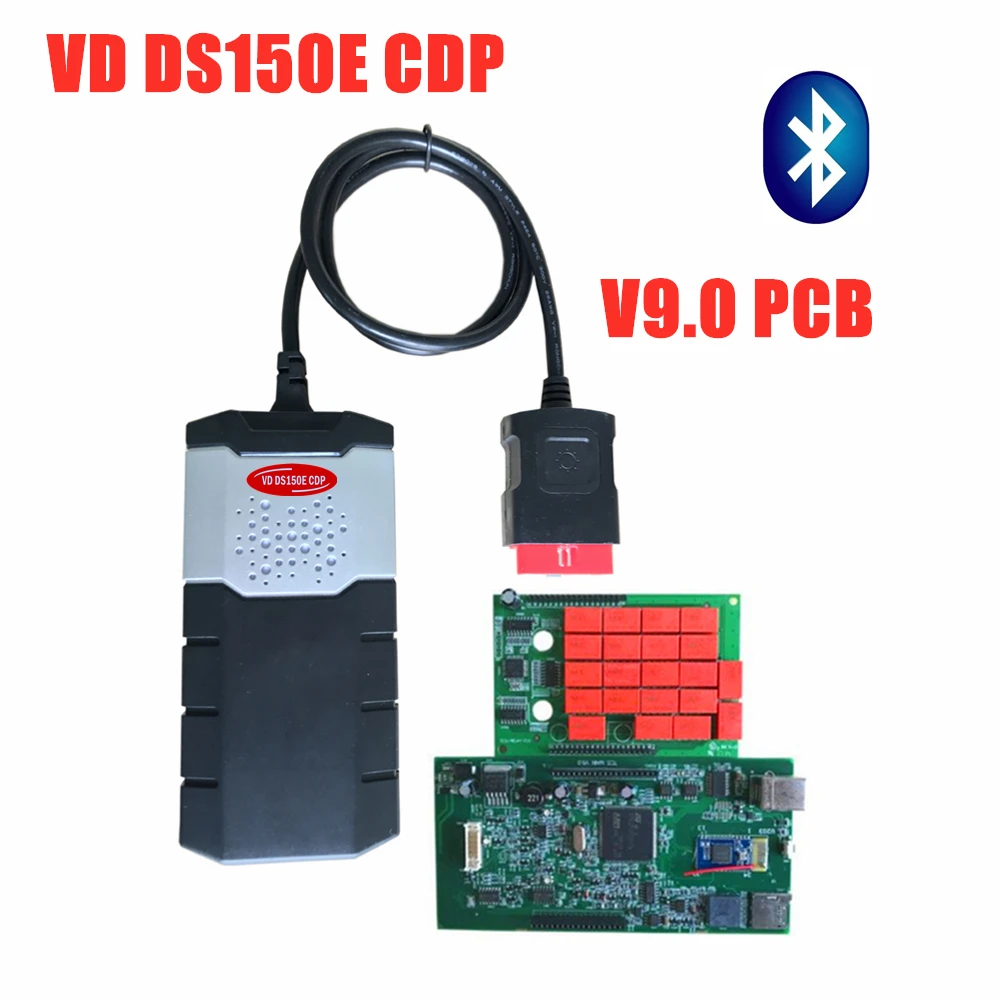 

v9.0 Green-Red NEC Relay With Bluetooth 2015r3 keygen Obd Obd2 Scan VD DS150E CDP For delphis Car Truck Diagnostic Tool