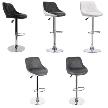 

2pcs Simple European-style Reception Office Chair Bar Chairs Fashion Bar Chair Soft Leather Adjustable Kitchen Chair Bar Stools
