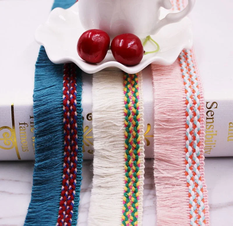 1yards Sewing Cotton Fringe Tassel Thin Tassels For Jewelry Diy Silk Tassel Fringe Trim Clothes