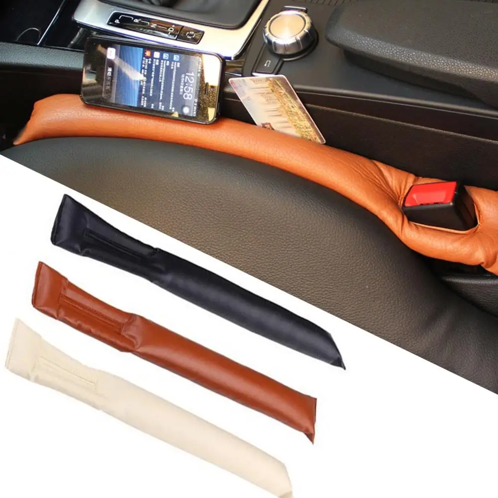 

Leak Proof Faux Leather Universal Car Seat Gap Filler Stuffing Cushion Blocker