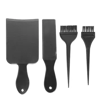 

4pcs Hair Dyeing Tools Professional Highlight Palette Hair Coloring Board Hair Dye Plate with Brushes for Salon Barber Shop