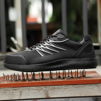 

2020 Safety Shoes For Men Protection Breathable Construction Steel Toe Work Shoes Lightweight Anti-smashing Sneakers Male Casual