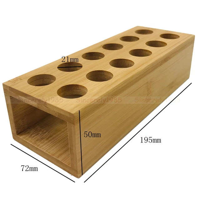 Bamboo Essential Oil Storage Rack Organizer Display Suitable For Duoteri Oil  Bottle 15m, Multi Hole Position 6/24 Grids Optional - AliExpress