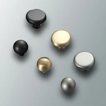 

4pcs / Zinc alloy Round Single hole Wardrobe, cabinet, drawer, door handle ,3 colors optional