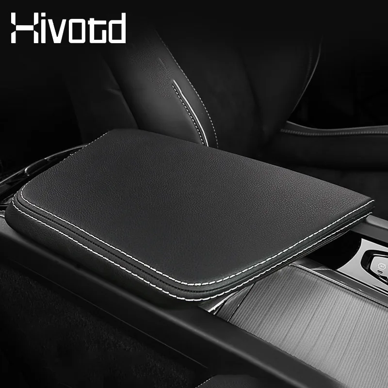 PU 자동차 보관함 콘솔 커버 센터 팔걸이 쿠션 트림 인테리어 장식 스타일링 액세서리 volvo xc60 2019 2020