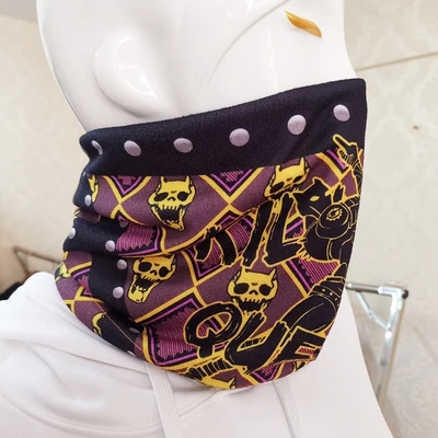 09jojo Новинка; необычный шарф из аниме JoJo's Adventure; Аниме Наруто; Demon Slayer: Kimetsu no Yaiba; шейный платок; Маска для косплея; шарфы - Цвет: 09jojo