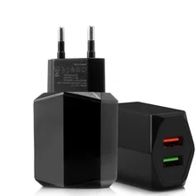 Горячая быстрая зарядка 3,0 адаптер зарядного устройства с двойным USB ЕС Путешествия стены QC3.0 быстрое зарядное устройство для телефона для iPhone samsung Xiaomi