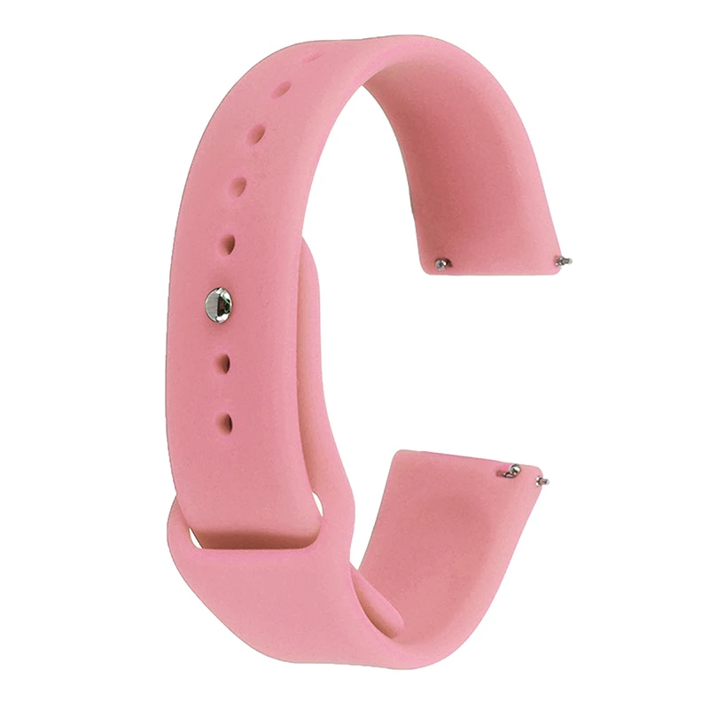 20 мм замена силиконовый ремешок для часов для samsung Шестерни S4 huawei часы 2 Xiaomi Huami Amazfit Bip A1608 Смарт ремешок для наручных часов - Цвет: Pink