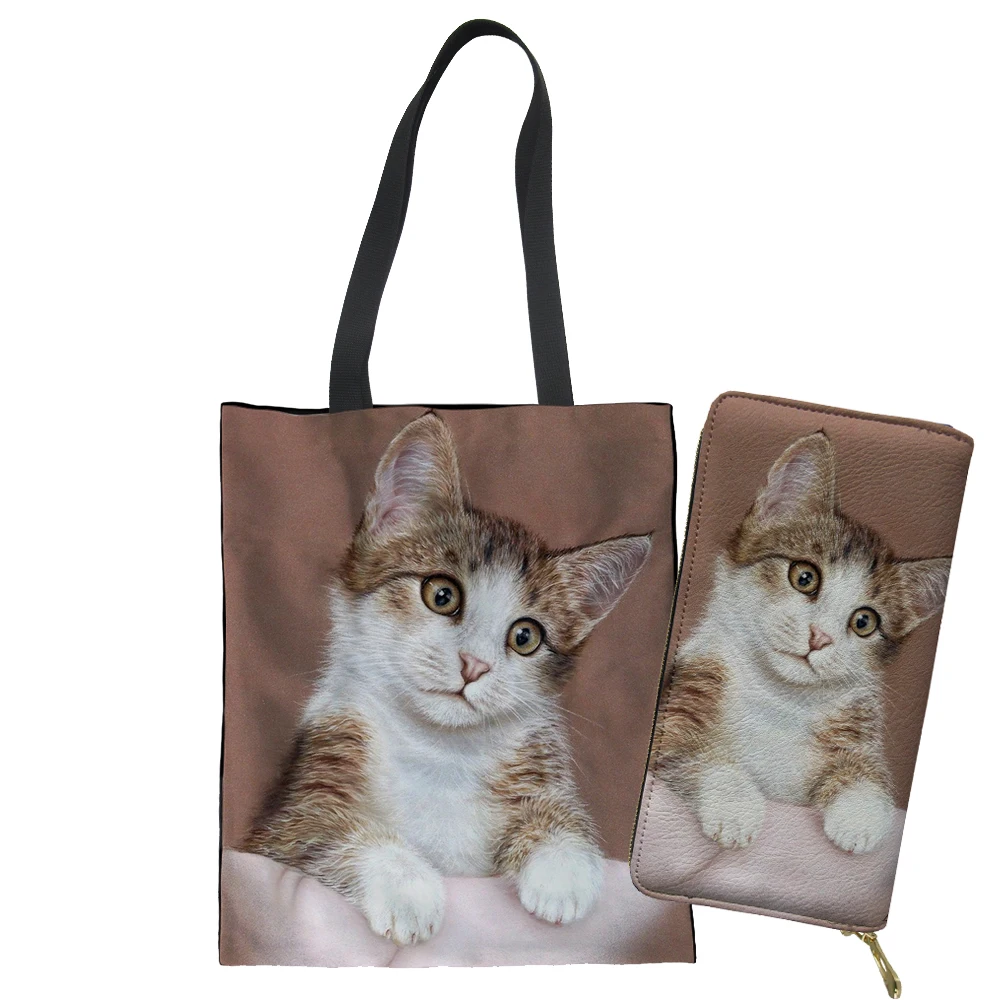 Модная женская сумка для покупок 2 шт./компл., холщовые сумки на плечо, дамская сумочка, Эко сумка для денег, женская большая емкость, Carteira Mujer