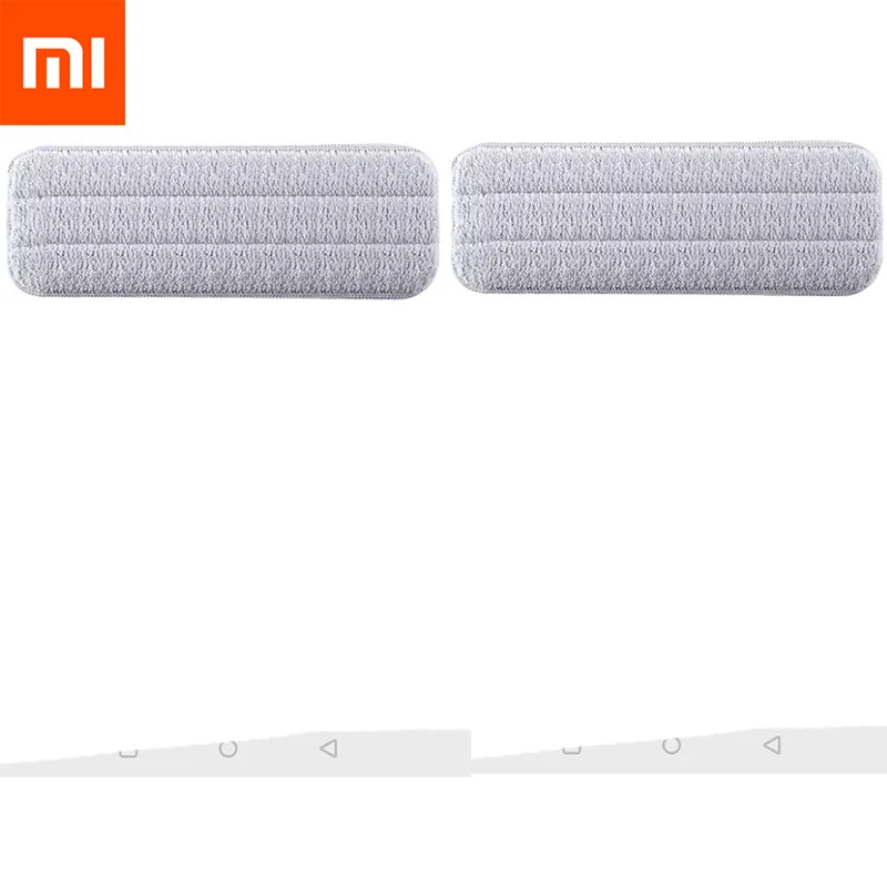2pcs Cloth Xiao mi jia Deerma сменная Швабра тканевая тряпка для mi jia водяная распылительная Швабра вращающаяся на 360 градусов Чистящая тканевая головка деревянная углеродная Fibe - Цвет: 2pcs Cloth