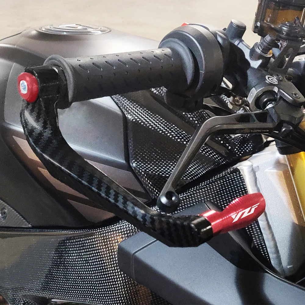 Logo Guidon Moto Poignées Garde Frein Embrayage Levers Protecteur pour  Yamaha R1 R3 R6 R15 R125 R25 Accessoires