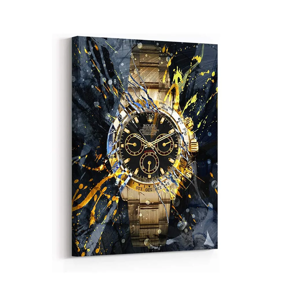 

Canvas Print Posters Nordic Wall Artwork Colorful Watch Paintingg Fashion Watch Modular Aesthetic PosterLiving Room Inner Frame