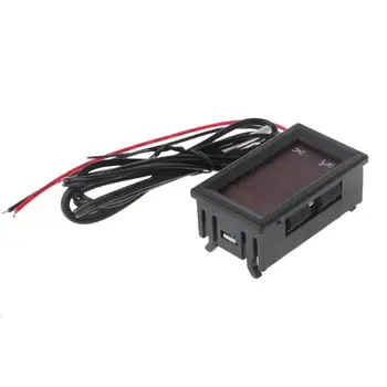 

12V/24V LED Display Car Voltage & Water Temperature Gauge Voltmeter Thermometer 77UD
